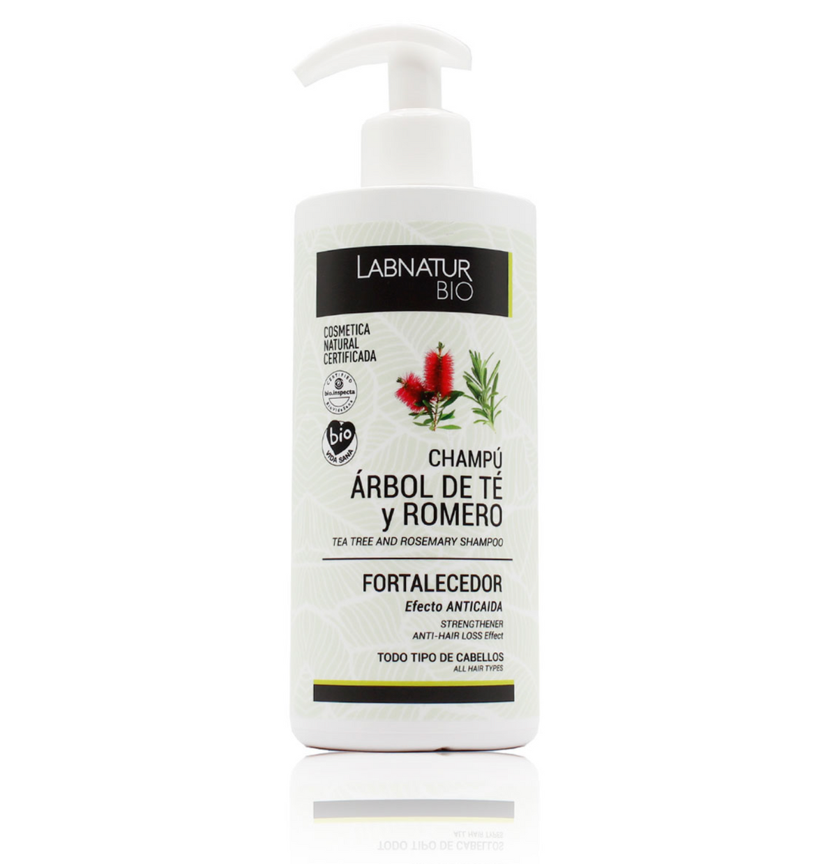 Champú de Árbol de Té, Romero y Aloe Vera