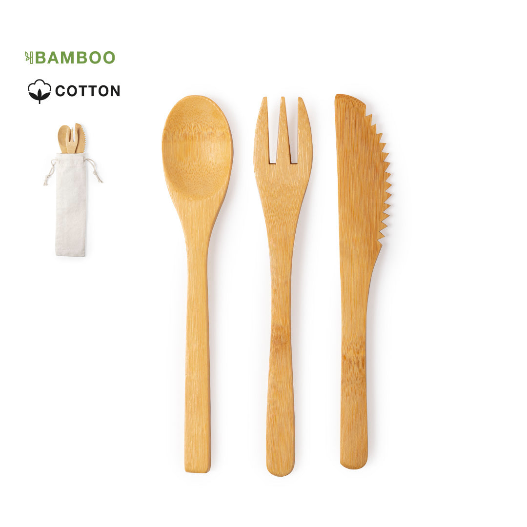 Set de Cubiertos de Bambú