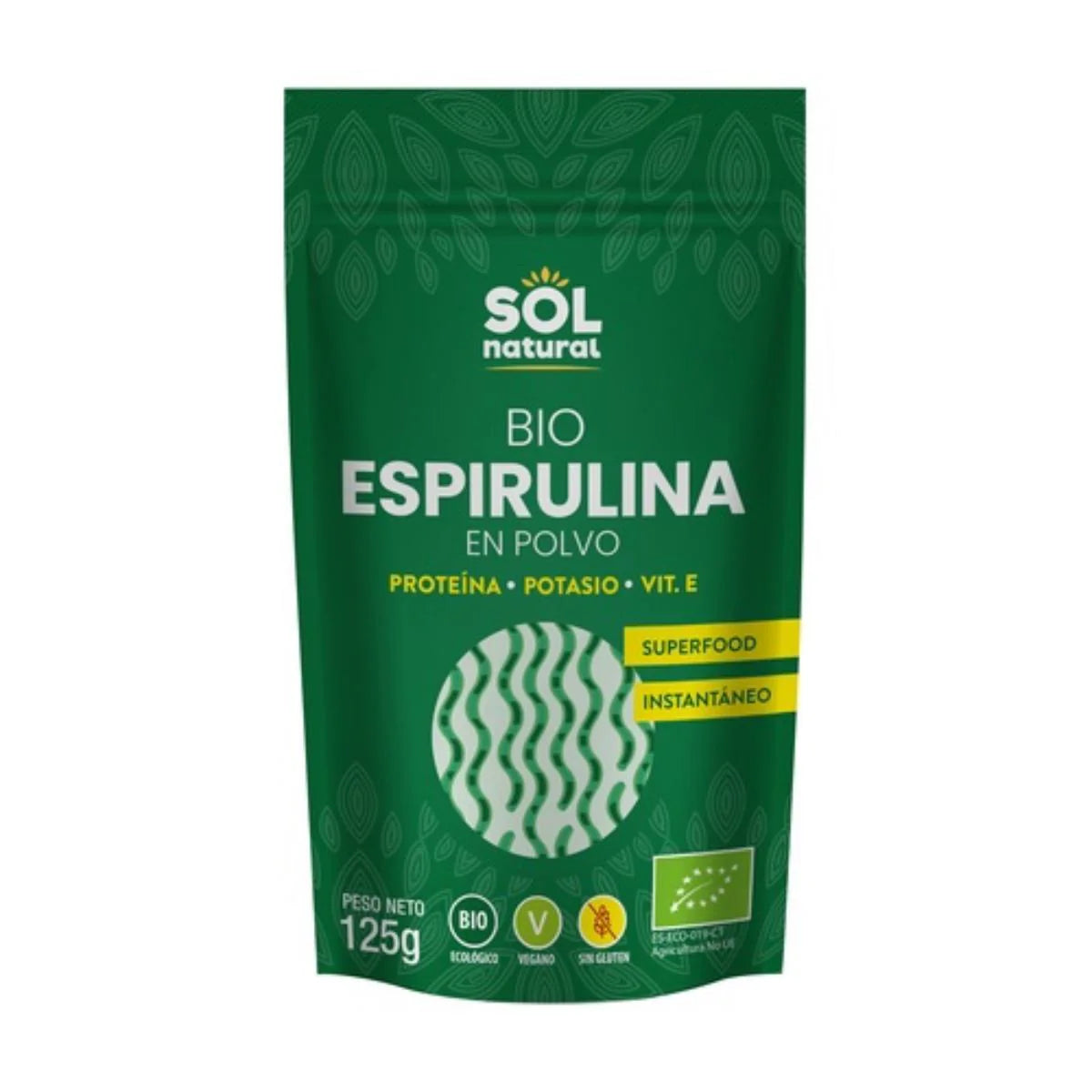 Espirulina en Polvo Bio – 125 g | Sol Natural