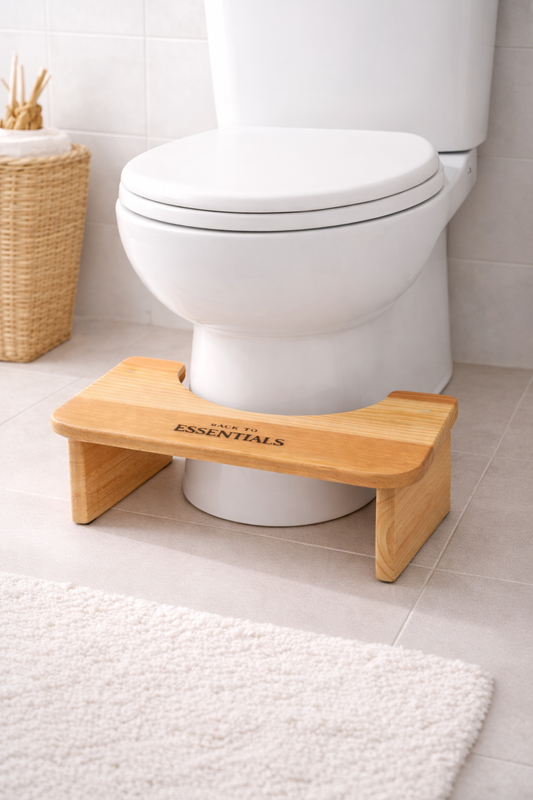 Taburete ergonómico para baño – Posición natural 35°