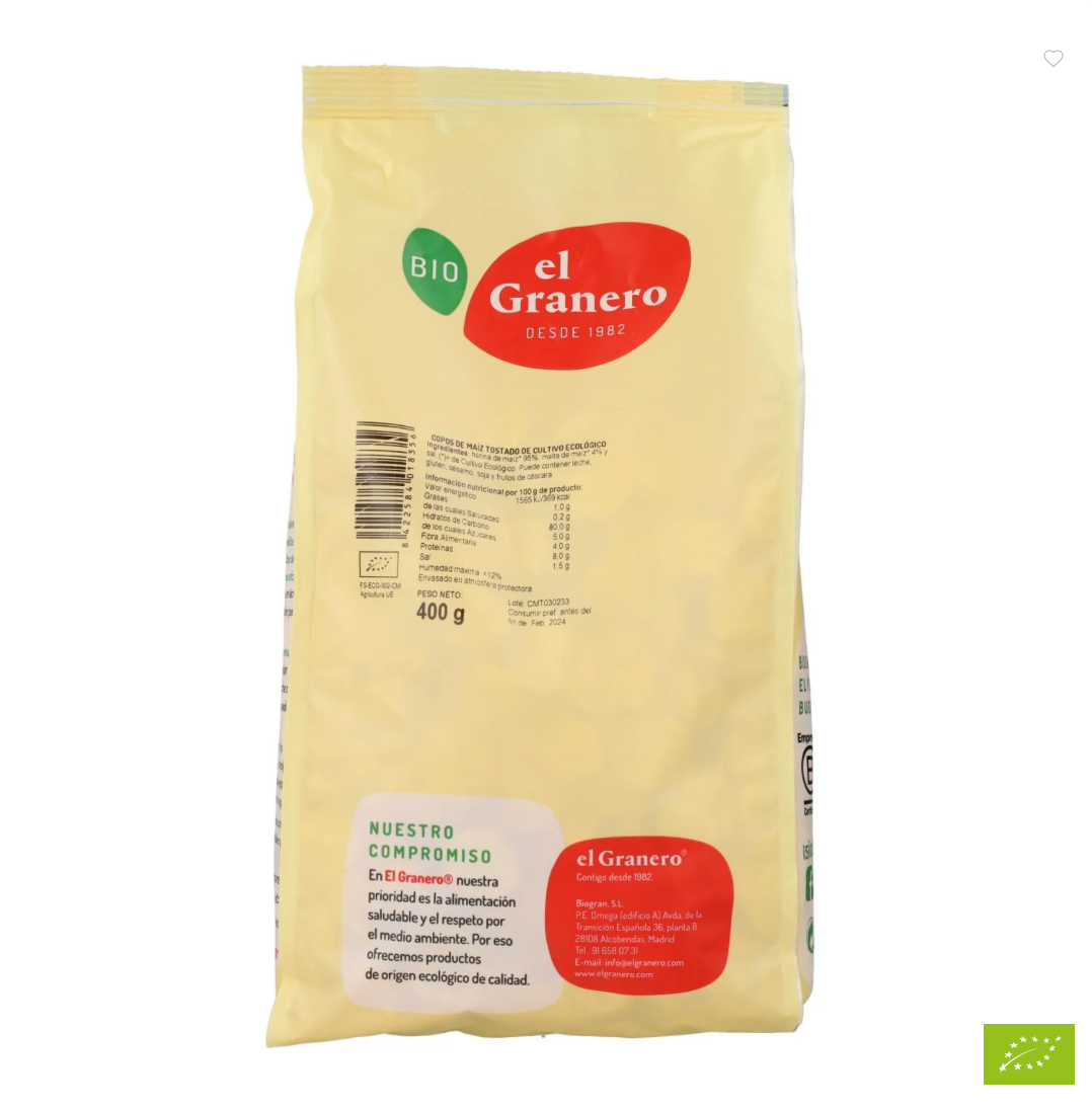 Copos de Maíz Tostado BIO –  400 g