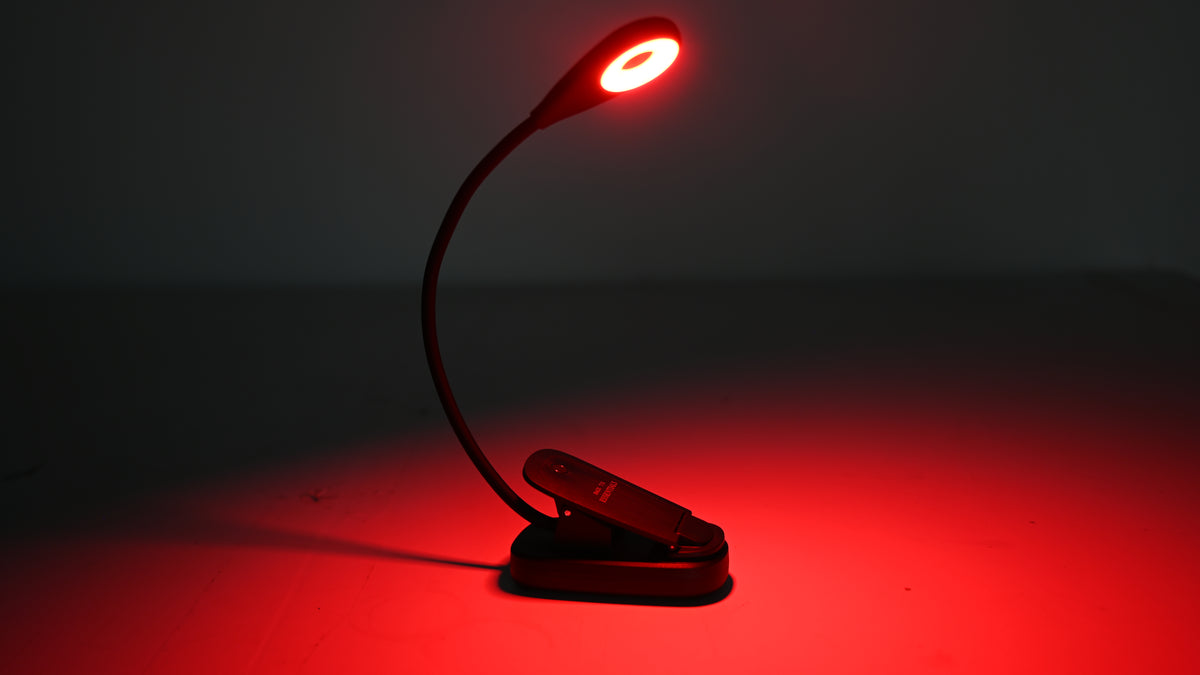 Lámpara de lectura luz roja 3 intensidades