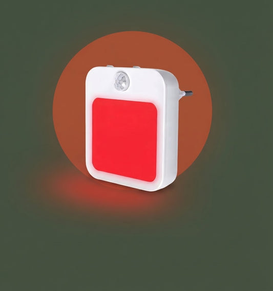 Luz Nocturna con Sensor de Movimiento — Luz Roja Circadiana