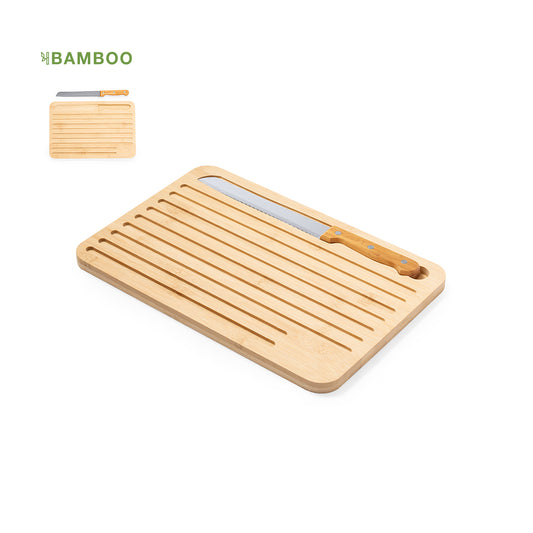 Tabla de Cocina de Bambú con Cuchillo de Sierra