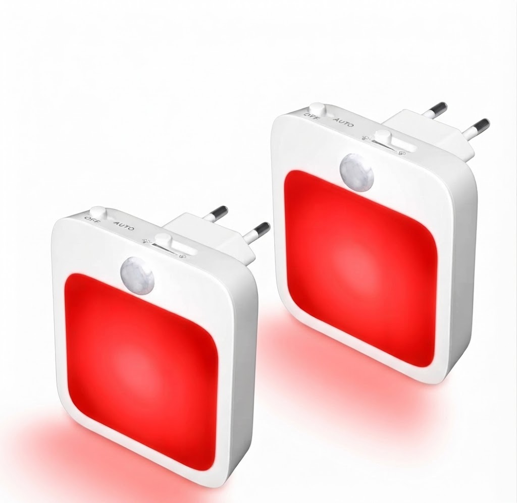 Luz Nocturna con Sensor de Movimiento — Luz Roja Circadiana