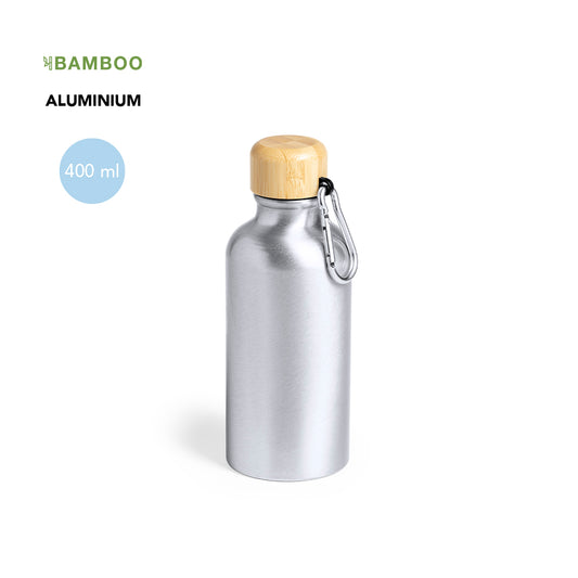 Bidón de Aluminio Mate con Tapón de Bambú
