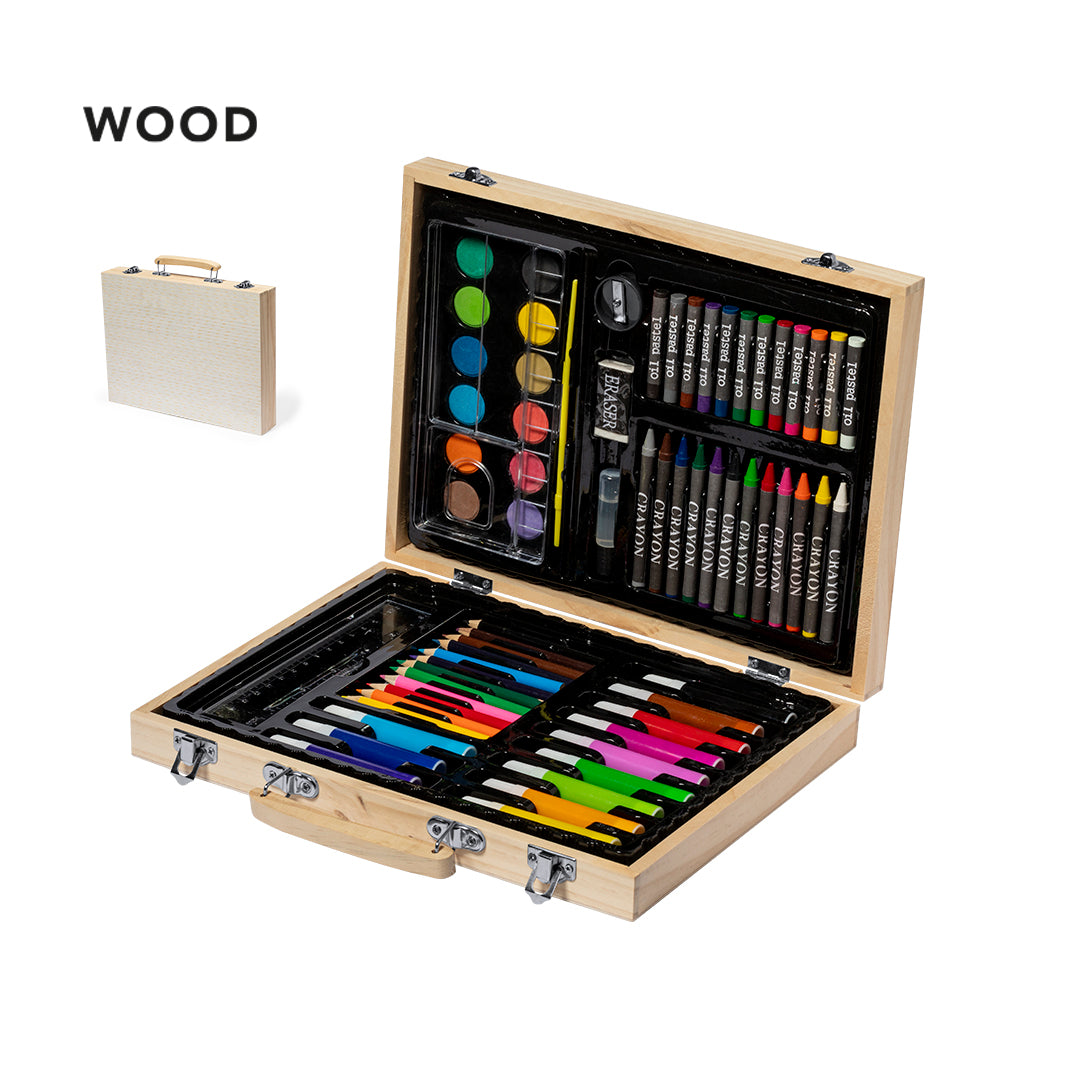 Maletín de Pintura y Dibujo de Madera
