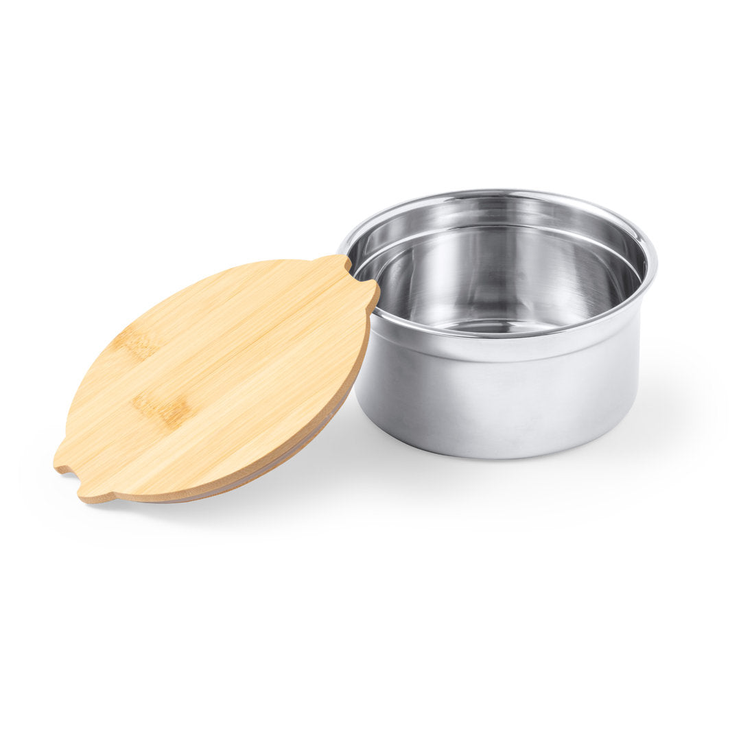 Fiambrera de Acero Inox y Bambú – 800 ml