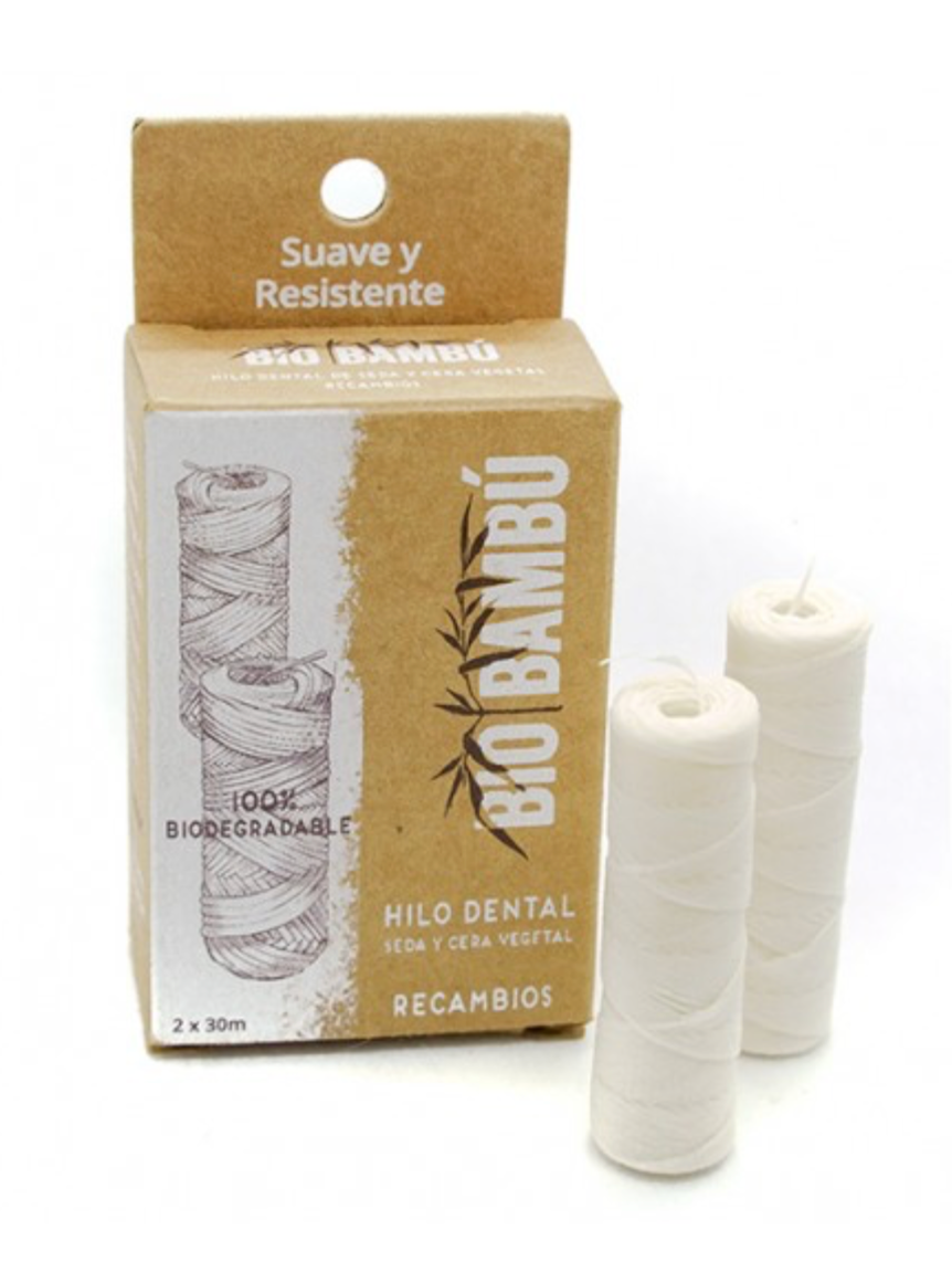 Hilo Dental de Seda Natural BioBambú 2u