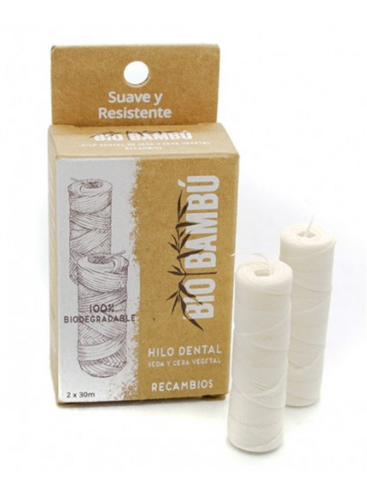 Hilo Dental de Seda Natural BioBambú 2u