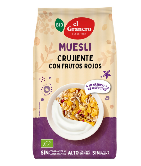 Muesli Crujiente con Frutos Rojos BIO