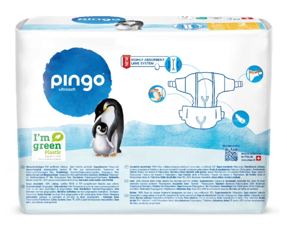Pañales Pingo Ultrasoft Talla 2 Mini (3-6 kg) | 42 unidades